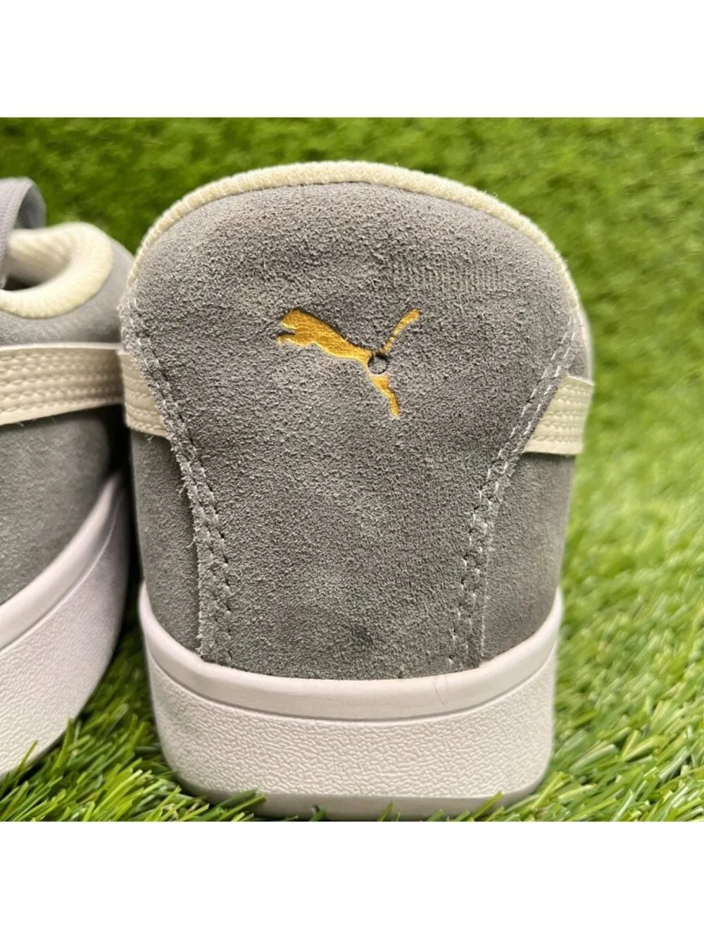 Puma Iconic Suede Mens Size 10.5 Gray White Composite Toe Safety Working Shoes